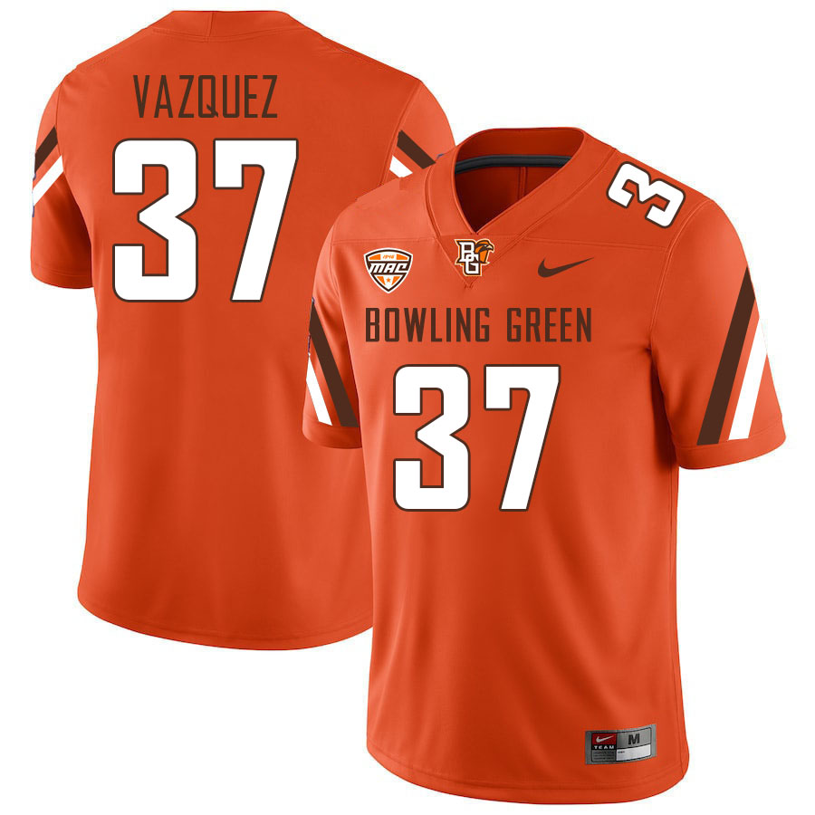 Bowling Green Falcons #37 Victor Vazquez College Football Jerseys Stitched Sale-Orange